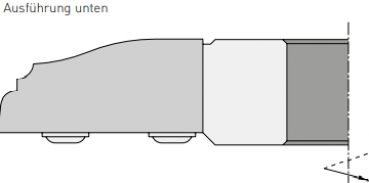 HW Wechselplatten Abplattfräser 180x28x30 Z2 Aluminium Ausführung unten (Rechtslauf)
